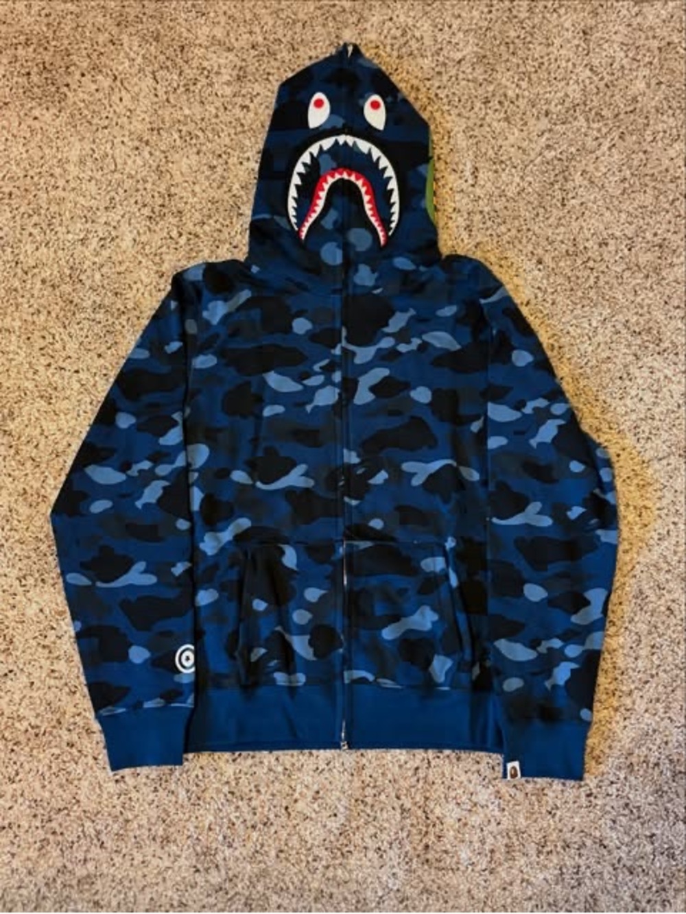 Blue Bape Zip Up